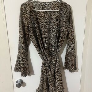H&M Animal Print Long Sleeve Dress